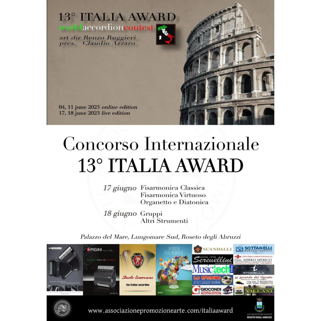 13 Concorso Internazionale Italia Awards 2023