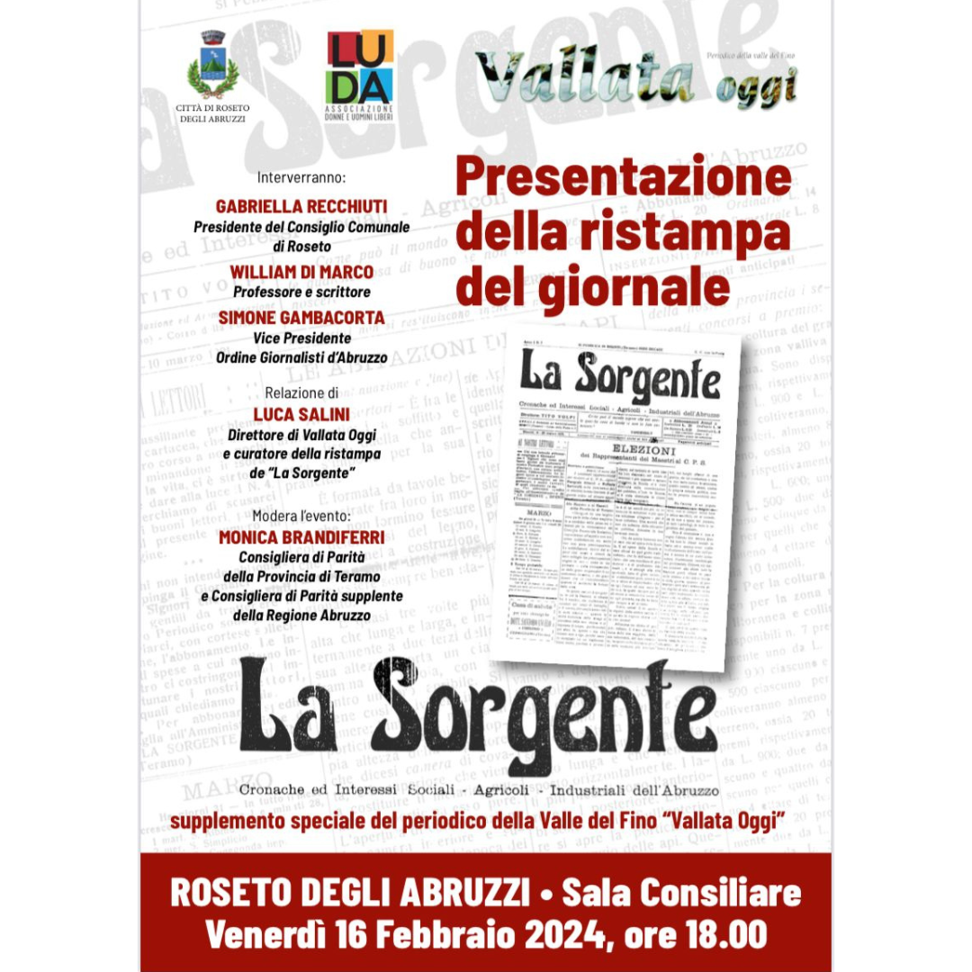 Presentazione della ristampa del giornale "La Sorgente"
