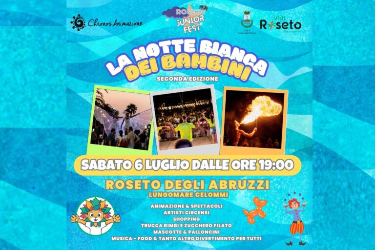 notte bianca dei bambini roseto degli abruzzi