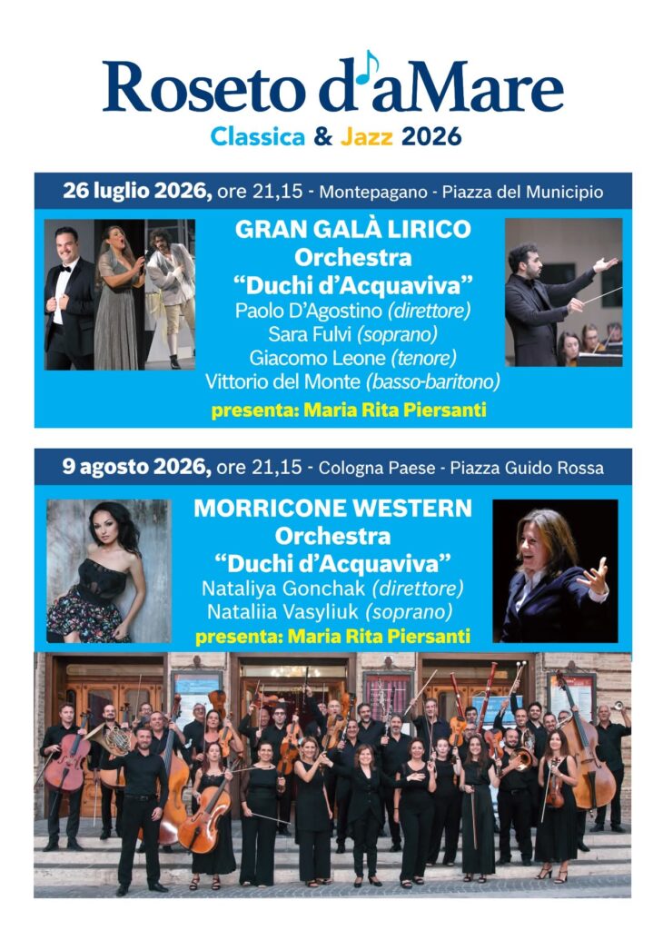 Roseto d'aMare - Classica & Jazz 2026 26 luglio roseto degli abruzzi