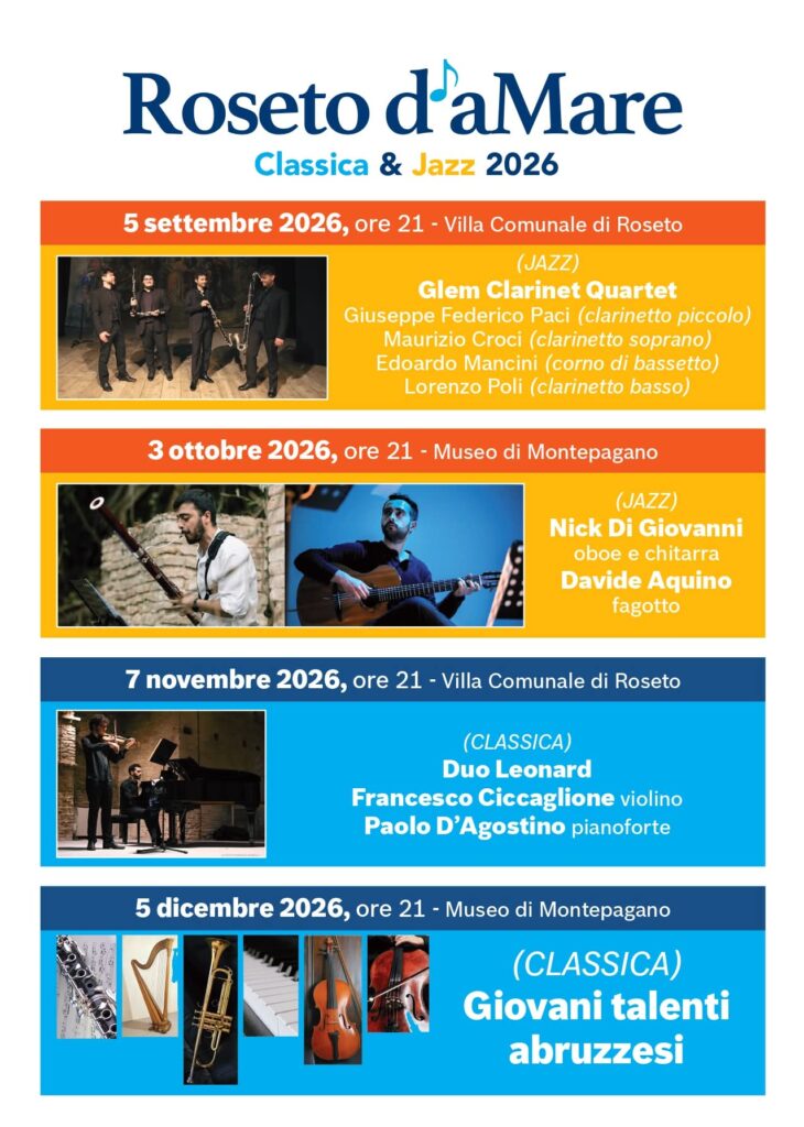 Roseto d'aMare - Classica & Jazz 2026 5 settembre roseto degli abruzzi