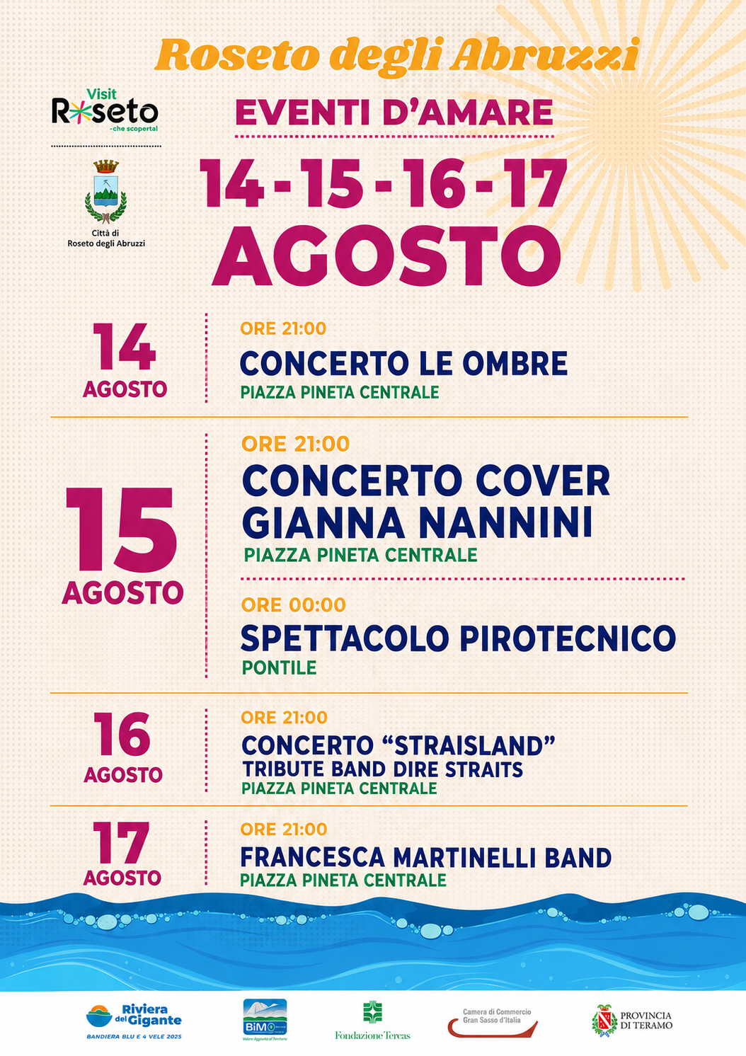 Eventi d'Amare – 14, 15, 16 e 17 agosto